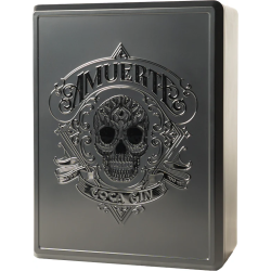 AMUERTE METAL BOX GREEN - Gin 70 cl + 2 bicchieri trasparenti