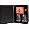AMUERTE METAL BOX RED - Gin 70 cl + 2 bicchieri trasparenti